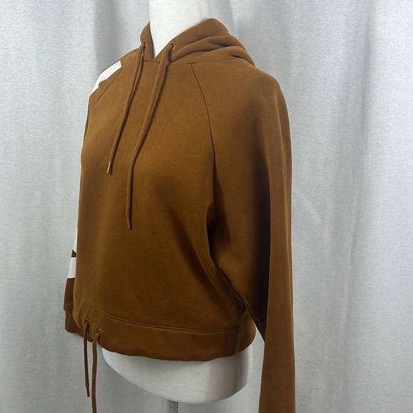 Zyia Camel Zyia Logo Sleeve Hoodie Drawstring Womens M Outdoor Gorpcore Street - Picture 4 of 13